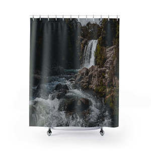 Beautiful Scenery Waterfall Stylish Design 71" x 74" Elegant Waterproof Shower C